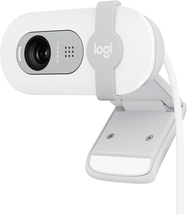 Logitech Brio 100 — webcam Full HD blanca