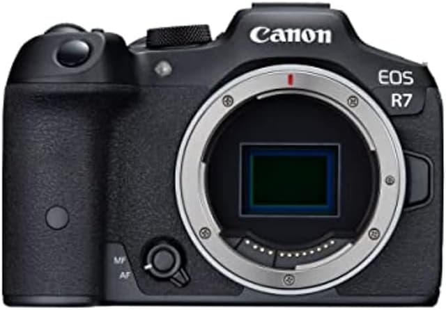 Canon EOS R7 — cuerpo negro
