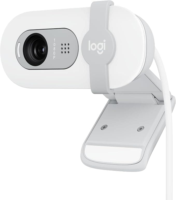 Logitech Brio 100 — webcam Full HD blanca