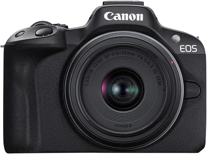 Canon EOS R50 + RF-S 18–45mm IS STM — negro